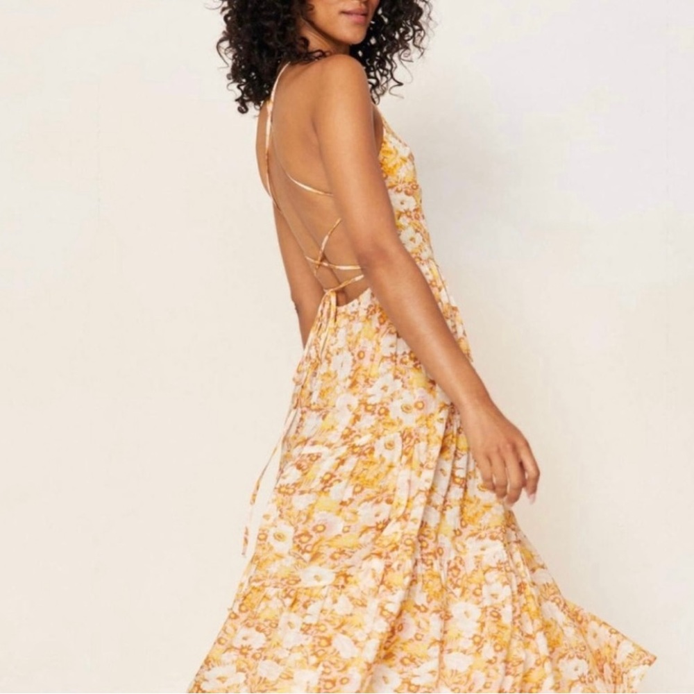 Christy Dawn Delphine Criss Cross Dress in Matilija Poppy Orange